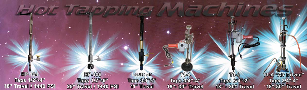 Wet tap machines half inch to six inch taps sales worldwide