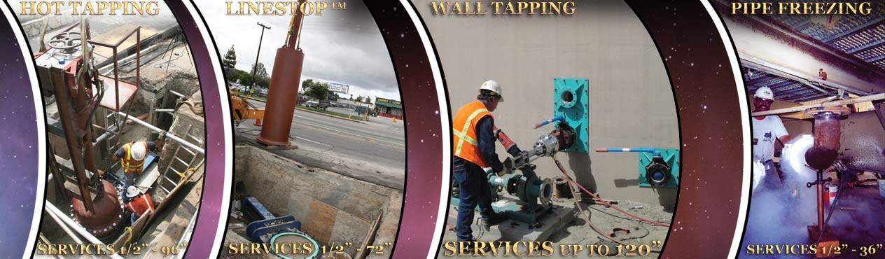 Wet tap, hot tap,  linestop, wall tap and pipe freeze services nationwide